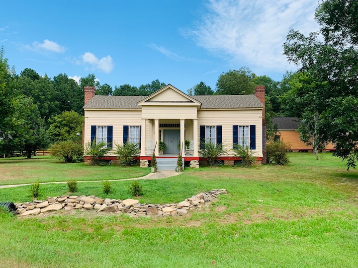 Historic Log Cabin Airbnb Farm Property Arkansas