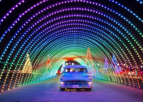 Drive Through Millions Of Lights At The Christmas In Color Holiday Display In Southern California