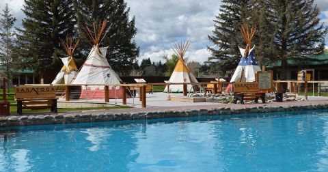 Soak In The Hot Springs And Stay Overnight At Saratoga Hot Springs Resort In Wyoming