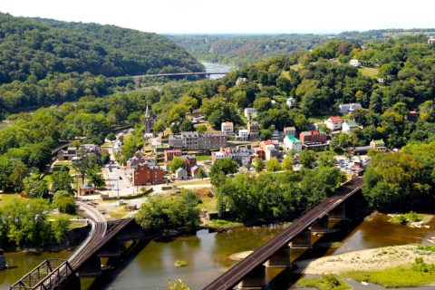 Harpers Ferry Birds Eye View in West Virginia