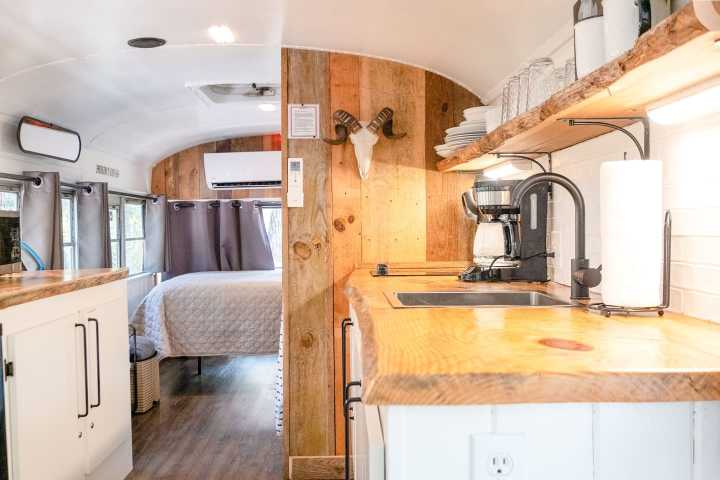 Retro School Bus Kitchen Arkansas