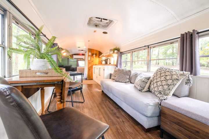 Retro School Bus Interior Arkansas