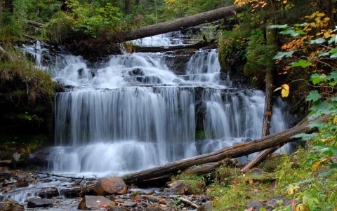 The Hike To Michigan's Pretty Little Wagner Falls Lookout Is Short And Sweet