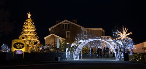 Take In An Over-The-Top Gingerbread House Display And Christmas Lights At Mustard Seed Hill In Kentucky