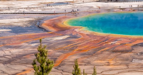 The Largest Hot Spring In The Country, Grand Prismatic Spring, Is A Wyoming Natural Wonder