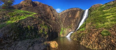 A Simple Half-Mile Trail Takes You Directly To Hollow Falls, A Unique Waterfall In Northern California