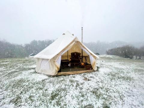 Sip Delicious Wine In A Private, Heated Tent When You Visit Iron Heart Winery In Virginia