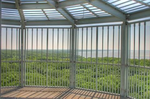 Climb 170 Steps To The Top Of The Cordova Park Tower In Iowa And You Can See All The Way Across Lake Red Rock