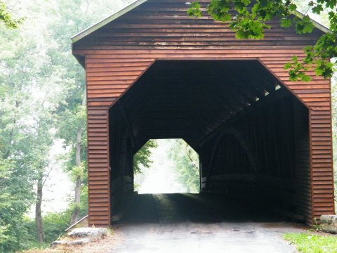The Longest Covered Bridge In Virginia, Meems Bottom Bridge, Is 204 Feet Long
