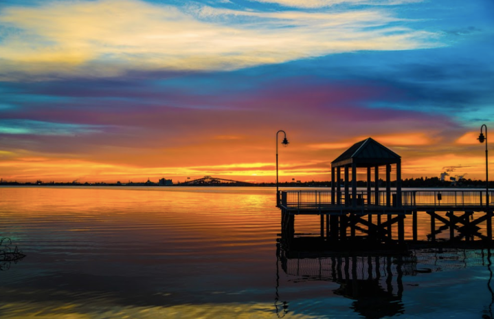 sunset in Louisiana,