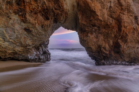 Hole-In-The-Wall Beach Is A Hidden Beach In Northern California Best Accessed At Low Tide