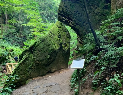 The Conkle's Hollow Gorge Trail In Ohio Is A 1.2-Mile Out-And-Back Hike With A Waterfall Finish