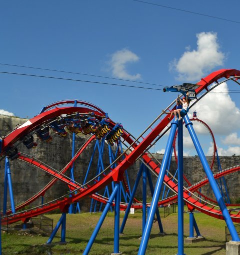 You'll Want To Ride The One Of A Kind Zip Line Roller Coaster Found At Six Flags Fiesta Texas