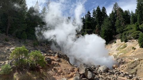 Take In The Sight Of A Massive Steaming Vent On The Terminal Geyser Trail In Northern California