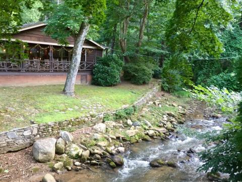 Enjoy A Family Style Meal Next To A Cascading Mountain River At Caro-Mi Dining Room In North Carolina