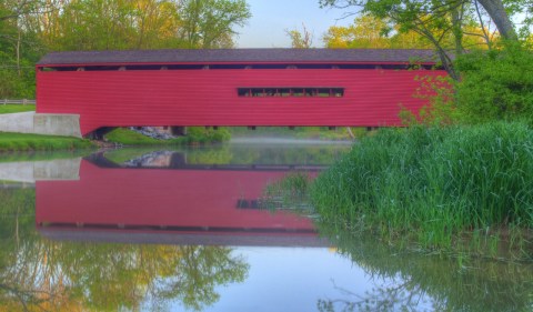 The Longest Covered Bridge In Maryland, Gilpin's Falls Covered Bridge, Is 119 Feet Long