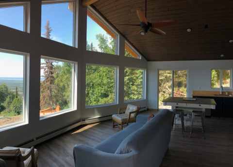 Escape To The Mountains In This Stunning Alaskan Log Cabin With Panoramic Views