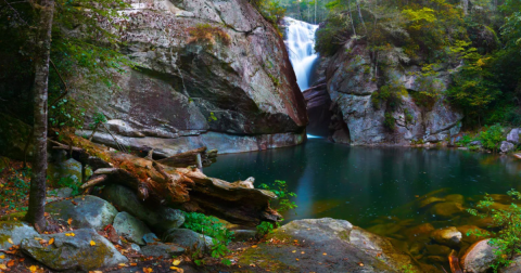 This Difficult Half-Mile Hike Leads To A Beautiful Peek-A-Boo Waterfall In North Carolina