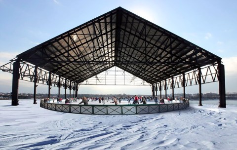 Enjoy The Magic Of Winter By Visiting This 10,000 Square Foot Ice Skating Rink In Maine