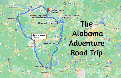 Take This Unforgettable Road Trip To 7 Of Alabama's Most Adventurous Places