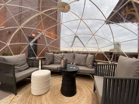 Stay Warm And Cozy This Season At Rioja Terrace, A Rooftop Igloo Bar In Texas