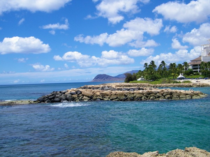 the ocean off the Leeward Coast in Hawaii