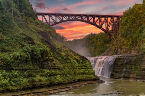 Letchworth State Park: Revel In The Beauty Of A Three-Tiered Waterfall In The 'Grand Canyon Of The East'