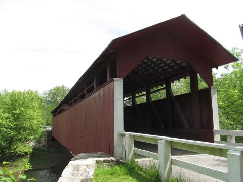 One Of The Longest Covered Bridges In Pennsylvania Is 136 Feet Long And Near Pittsburgh