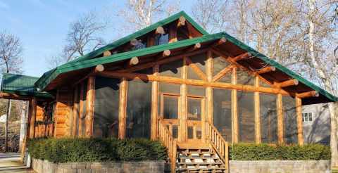 Wake Up To Eagles Right Outside Your Door At This Mississippi River Log Cabin In Iowa