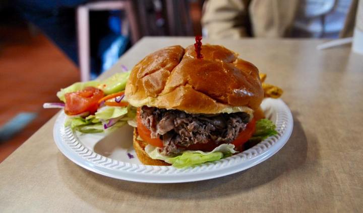 a roast beef sandwich from Beef Barn in Rhode Island