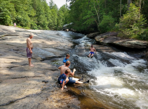 Take A Short 0.2-Mile Hike To A Fun Little Waterfall Swimming Hole In South Carolina