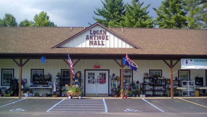 outside of Logan Antique Mall in Ohio