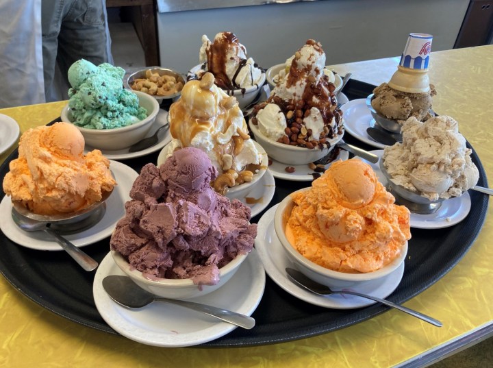 bowls of ice cream at Tom's Ice Cream Bowl in Ohio