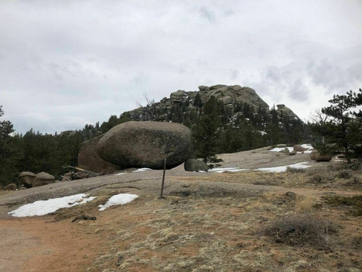 large rocks on Turtle Rock Loop Trail in Wyoming