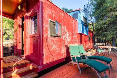 Spend The Night In An Authentic Rustic Train Caboose In The Middle Of Southern California's Santa Monica Mountains