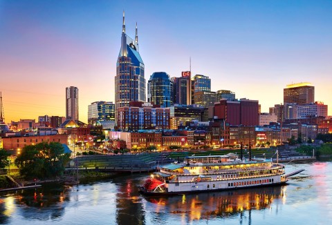 Enjoy The Best Views Of Downtown Nashville When You Take An Evening Cruise On The General Jackson Showboat