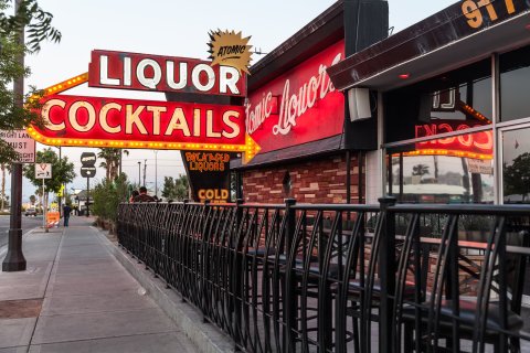 The Oldest Freestanding Bar In Vegas, Atomic Liquors In Nevada Is A Throwback To The Atomic Age