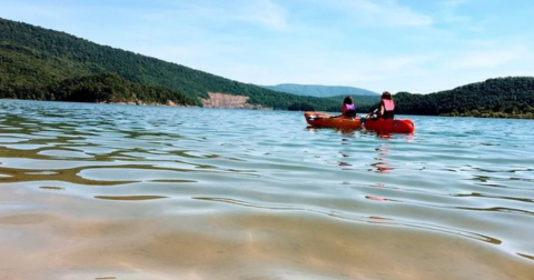 Nestled In The Virginia Mountains, Lake Moomaw Has Some Of The Clearest Water In Virginia