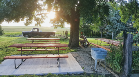 Pitch Your Tent In The Lush Grapevines Of This Iowa Winery That's Also A Campground