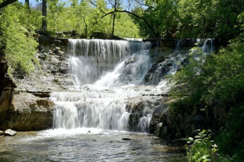 Take This Easy Trail To An Amazing Triple Waterfall In Kansas