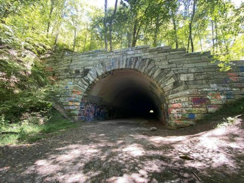 This Moderate, 8.4-Mile Hike In North Carolina Leads Straight To An Abandoned Tunnel On A Road To Nowhere