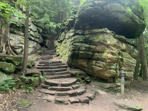 Ledges Trail and Pine Grove Trail Loop In Ohio Is Full Of Awe-Inspiring Rock Formations