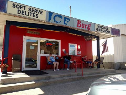 Cool Off With A Tasty Ice Cream Cone At The Ice Burg In Washburn, North Dakota