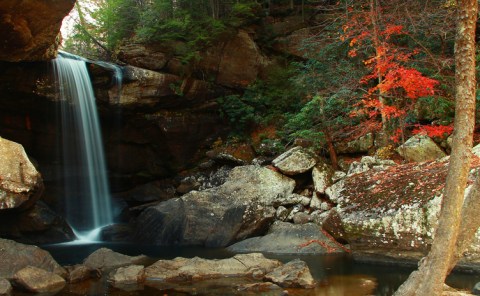 Plan A Visit To Eagle Falls, Kentucky's Beautifully Blue Waterfall