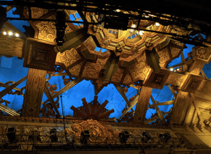 the ceiling of Pantages Theatre in Hollywood