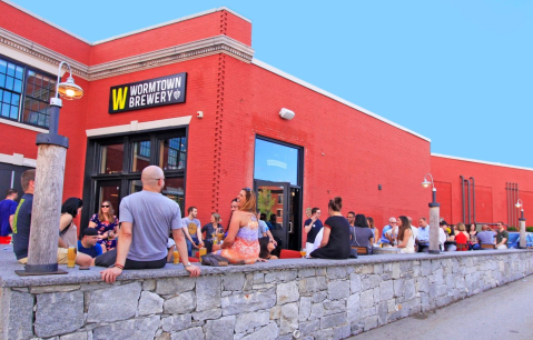 Enjoy Cold Brews In The Beer Garden Of Wormtown Brewery In Massachusetts