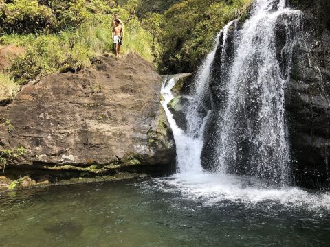 Plan A Visit To Waialeale Blue Hole Falls, Hawaii's Beautifully Blue Waterfall