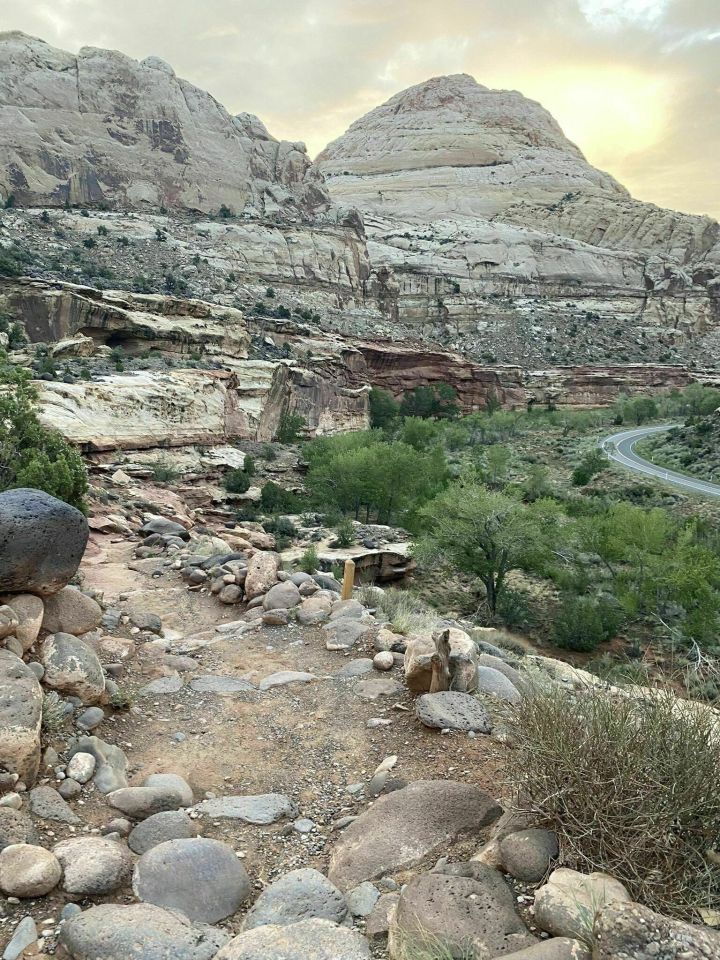 a pathway on Hickman Bridge Trail in Utah