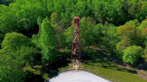 Take In The Landscape Outside Of Cleveland Atop The Mohican Fire Tower Overlook