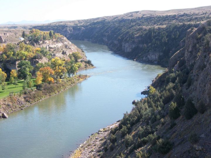 the river from above